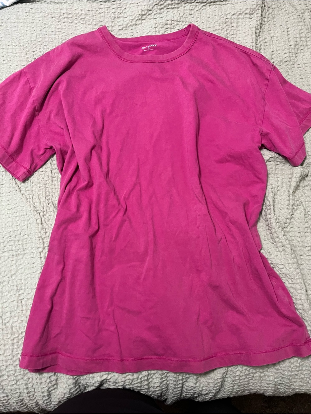 pink acid wash tee